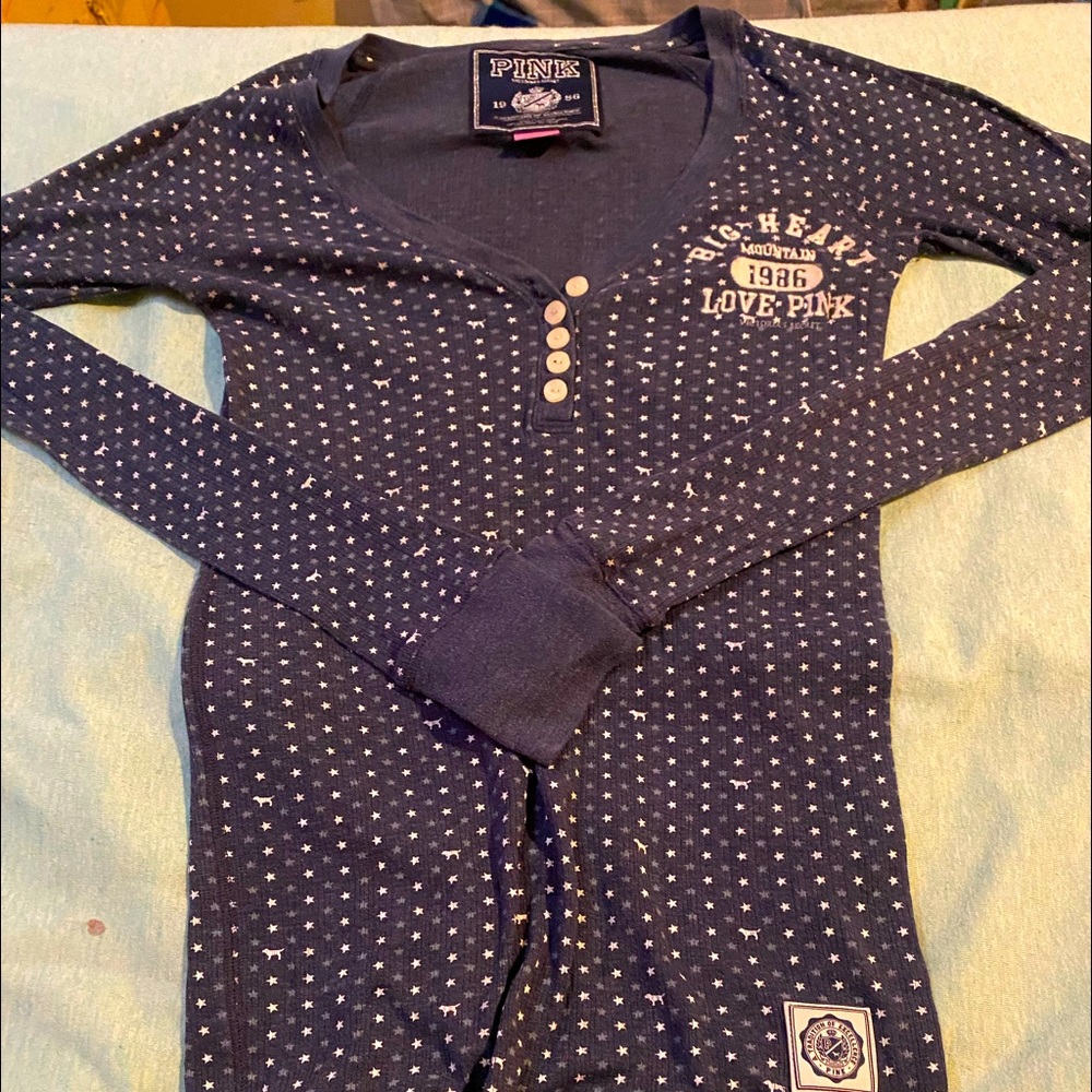 VS long sleeve shirt with stars. Size M